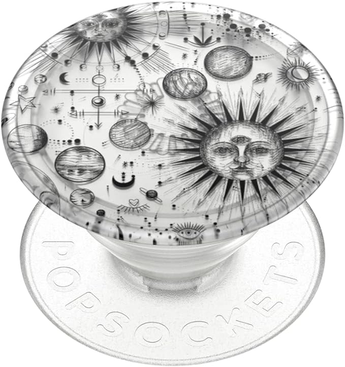 PopSockets Plant-Based Phone Grip with Expanding Kickstand, Adhesive Grip, Eco-Friendly - Cosmic Sun