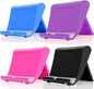 Cell Phone Stand for Desk Foldable Cell Phone Holder Desk Tablet Holder Mobile Phone Dock, Multi-Angle Universal Adjustable Tablet Dock (Pink+Purple+Black+Blue)