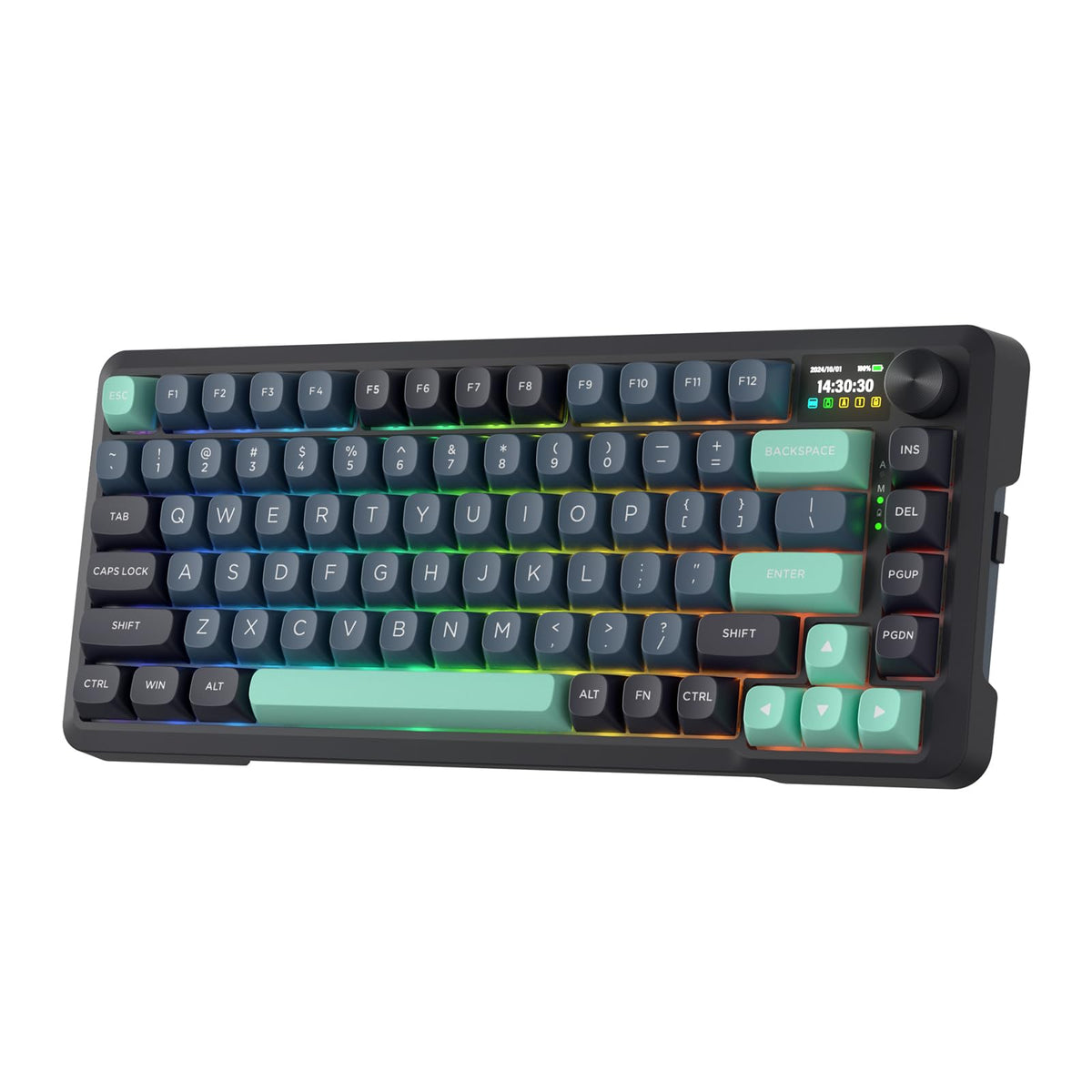 Redragon K673 PRO Wireless 81-Key RGB Gasket Gaming Keyboard, Scroll Knob
