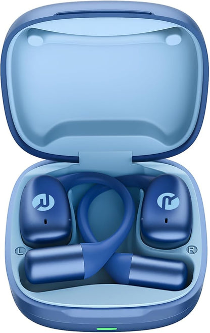 Raycon Essential Open Earbuds – True Wireless Open Ear Bluetooth 6.0 Headphones, Ultra-Lightweight, Comfort Hook Design, IPX5 Water Resistant, 36 Hours of Battery Life (Blue)