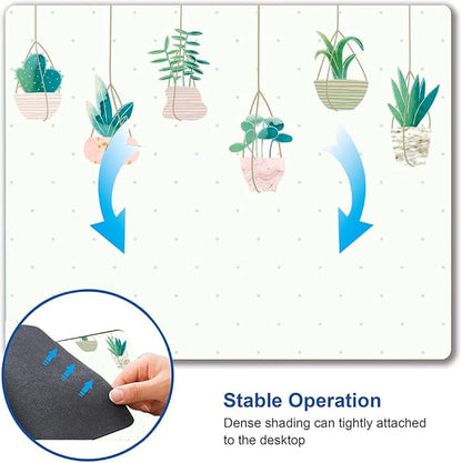 Mouse Pad, Plants Mouse Pad, Square Mouse Mat Waterproof Mousepad Non-Slip Rubber Base Mouse Pads for Office Laptop