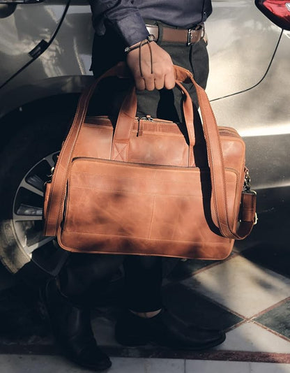 Leather briefcases Laptop Messenger Bags Best Office School College Satchel Bag for Men and Women