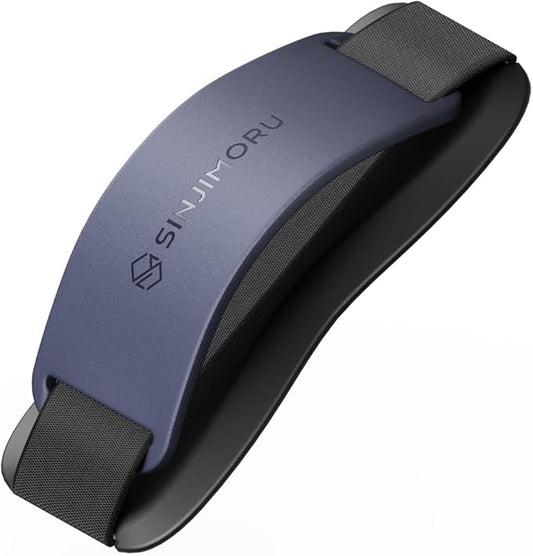 Sinjimoru Phone Grip with Silicone Band, Holder & Kickstand, Midnight Blue