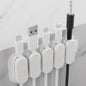 Magnetic Cable Clips, Adhesive Cable Clips, Cord Organizer, White, 5 Pack