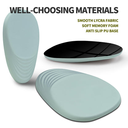 Hokafenle Ergonomic Mouse Pad Wrist Support, Terraced Slope Carpal Tunnel Wrist Pad for Mouse with Unibody Memory Foam, Wrist Rest Pain Relief Mousepad (Light Cyan, 11.8x7.9 in)