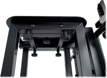 Rockville RTP33-TV Black Totem DJ Speaker/Lighting Stand, Detachable TV Mount, Adjustable Height, Stable Base, for DJs and Event Professionals