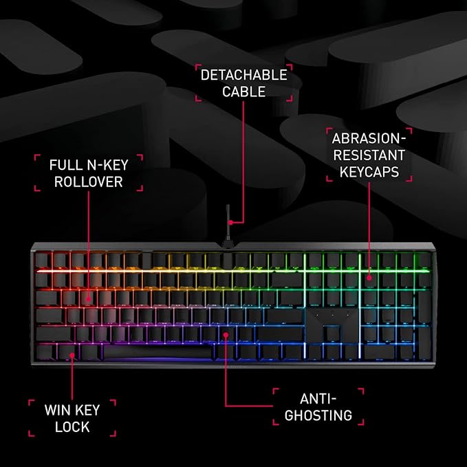 Cherry MX 3.0 S Wired Mechanical Gaming Keyboard. Aluminum Housing Built for Gamers w/MX Black Switches. RGB Backlit Color Display Over 16m Colors. from The Makers of MX. Full Size. Pure White.