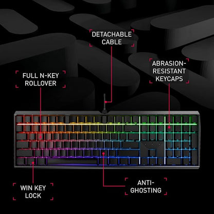 Cherry MX 3.0 S Wired Mechanical Gaming Keyboard. Aluminum Housing Built for Gamers w/MX Black Switches. RGB Backlit Color Display Over 16m Colors. from The Makers of MX. Full Size. Pure White.