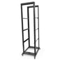 GlobalRack 27U Open Frame Rack on Wheels,Depth 15.75" Mobile IT Cabinet