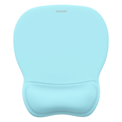 TECKNET Gel Ergonomic Mouse Pad with Wrist Rest, Non-Slip PU Base, LT.Blue