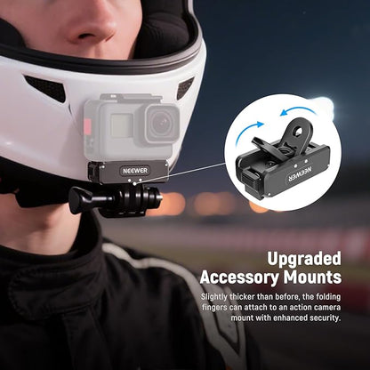 NEEWER Magnetic Mount Adapter Compatible with DJI Osmo 360 / Action 5 Pro/4/3, Upgraded Metal Quick Release Action Camera Mount Vlogging Accessories with 1/4" Tripod Thread, AC011