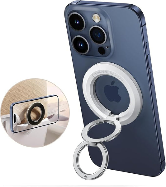 SYNCWIRE for MagSafe Ring Holder, Magnetic Phone Ring Holder Magnet Cell Phone Grip Finger Ring Kickstand Compatible with iPhone 17 16 15 14 13 12 Pro Max fits MagSafe Accessories