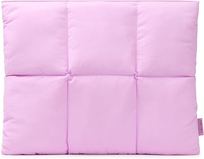 Comfyable Puffy Laptop Sleeve 15 Inch 16 Inch, Quilted Puffer Laptop Carrying Case for Women, Pillow Pouch Compatible for MacBook Air 15 in M4 2025 & MacBook Pro 16 in M4 2024, Lavender