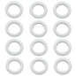 12 Pcs Rubber Grommets, 7/8" Inside Diameter 1" Drill Hole Rubber Wire Grommets for Wire, Firewall, Cables, Plugs (White)