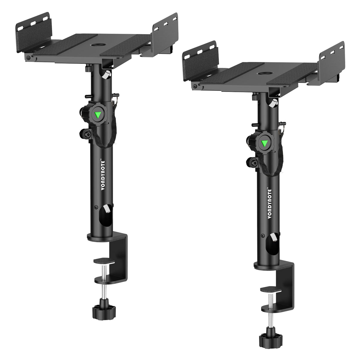 Vondynote Dual Side Clamp Studio Monitor Stands Short Desk Speaker Stands