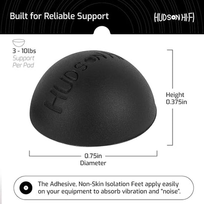 .75" Platinum Silicone Speaker Isolation Pads - 16-Pack Non-Skid Speaker Pads with Adhesive, Speaker Isolation Feet for Record Player Isolation - Turntable Feet and Subwoofer Isolation Pad - 20 Duro