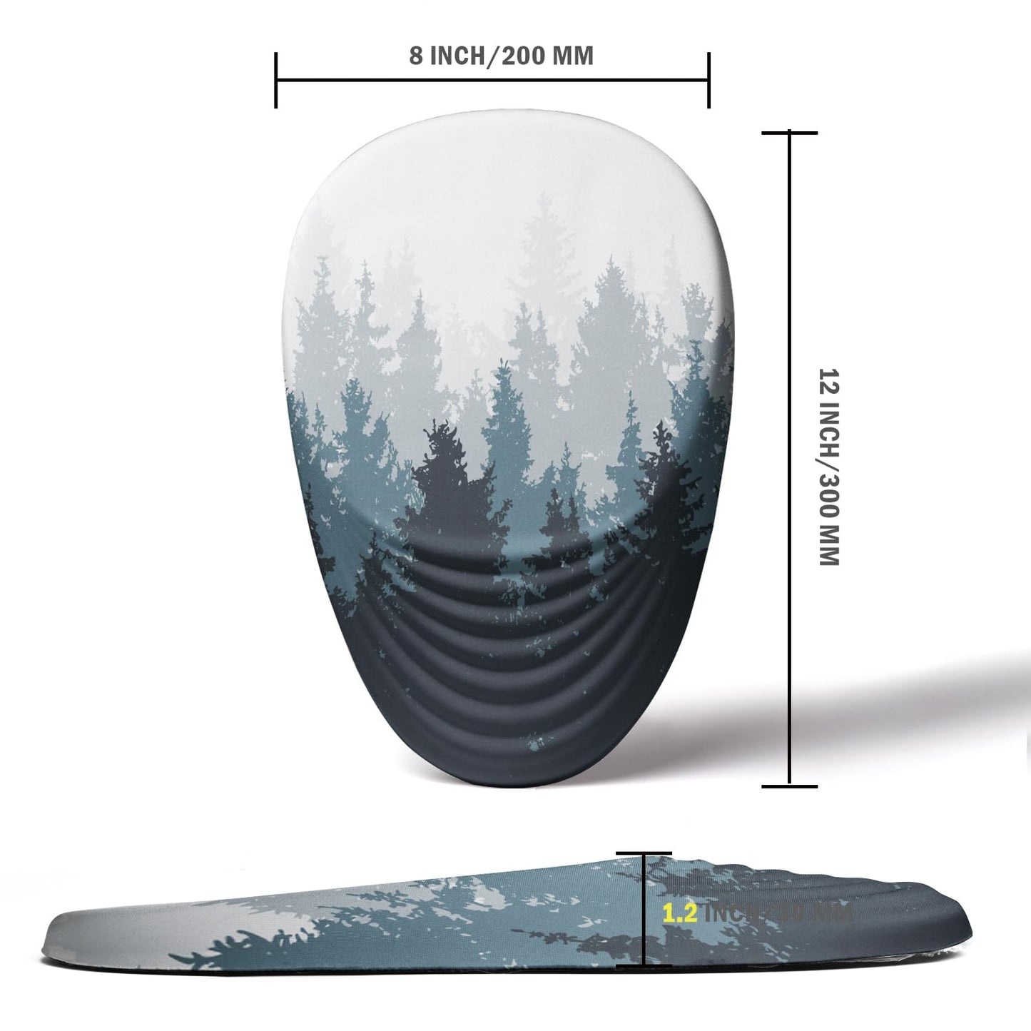 Armanza Ergonomic Mouse Pad Wrist Support, Mouse Pad with Wrist Rest, Memory Foam Massage Design & Non-Slip PU Base MousePads for Pain Relief, Desk, Office, Home, Forest Tree