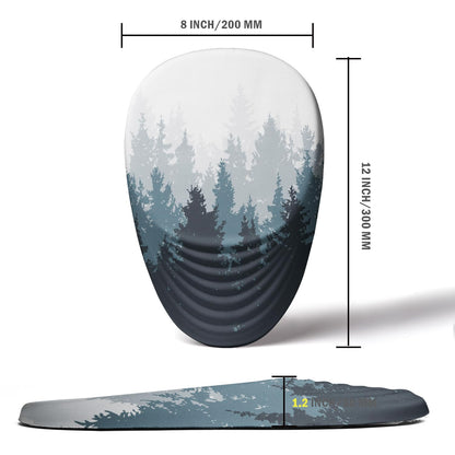 Armanza Ergonomic Mouse Pad Wrist Support, Mouse Pad with Wrist Rest, Memory Foam Massage Design & Non-Slip PU Base MousePads for Pain Relief, Desk, Office, Home, Forest Tree
