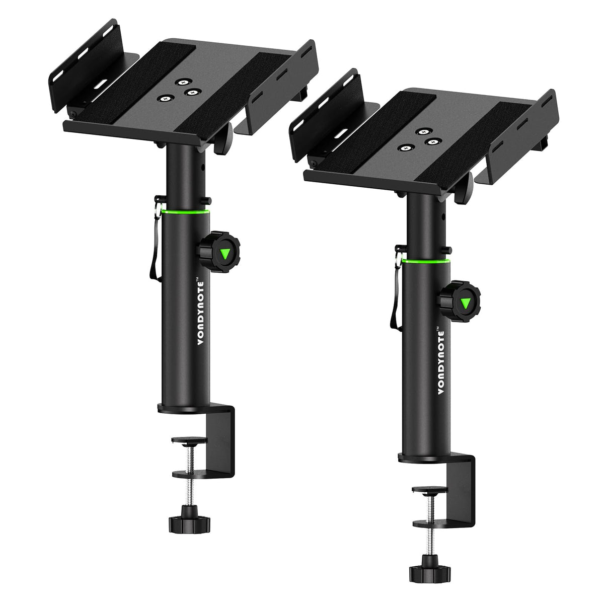Vondynote Dual Side Clamp Studio Monitor Stands Short Desk Speaker Stands