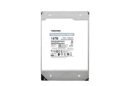 Toshiba X300 16TB Performance & Gaming 3.5-Inch Internal Hard Drive – CMR SATA 6 GB/s 7200 RPM 512 MB Cache - HDWR51GXZSTA