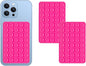 SHENGXIN 2 Pack Silicone Double-Sided Suction Grip – 40 Cups per Side, Strong Hold for iPhone, Galaxy, Pixel, Android – Hands-Free for Selfies & Videos (Pink)