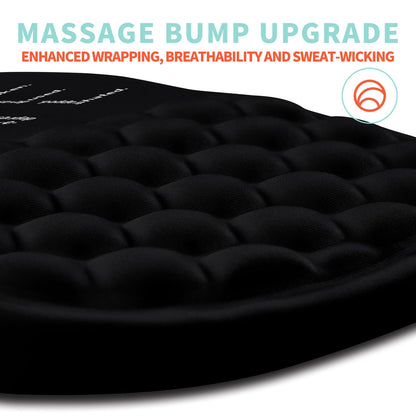 Kuosgm Ergonomic Mouse Pad Wrist Support with Memory Foam Massage Bulge, Carpal Tunnel Pain Relief Mousepad Wrist Rest for Mouse(12x8 inch, I Am Fine)