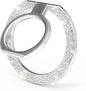 PureGear Magnetic Phone Grip Ring Stand, Magnetic Phone Ring Holder for MagSafe iPhone 16, 16 Pro, 16 Plus, 16 Pro Max, 15, 15 Plus, 14, 14 Pro, 14 Pro Max, 13, 12 Adjustable Kickstand(Silver Glitter)