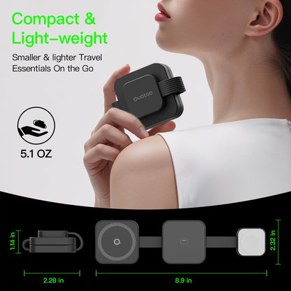 2026 for iPhone 16 Pro Max 3 in 1 Foldable Wireless Charging Station for MagSafe Magnetic Charger, Travel Stand 20W Charge Multiple Devices for iPhone 16/15/14/12/11/X-Apple iWatch Ultra/SE AirPods