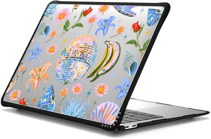 CASETiFY Impact MacBook Air 13" (M1/Intel) Case [Cushioned Impact Corners/Scratch-Resistant/Anti-Slip Grip] - Disco Magic - Clear Black