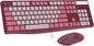 Wireless Keyboard and Mouse Combo, Lovaky 2.4G Full-Sized Ergonomic Keyboard Mouse, 3 DPI Adjustable Cordless USB Keyboard and Mouse, Quiet Click for Computer/Laptop/Windows/Mac (1 Pack, Rose)
