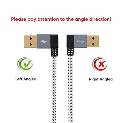 CableCreation Short USB 3.0 Extension Cable 1FT, Left Angle USB Male to Female Extender Cord, 90 Degree USB 3.0 for VR, PlayStation, Xbox, Keyboard, Space Gray 0.3M