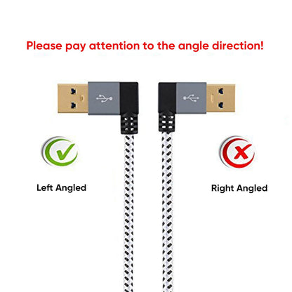 CableCreation Short USB 3.0 Extension Cable 1FT, Left Angle Extender Cord