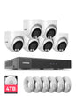 H.VIEW 4K/8.0 Megapixel PoE Outdoor Home Security Camera System Wired Outdoor Video Surveillance IP Cameras System，Ultra Wide-Angle &Audio，8CH NVR 4TB HDD