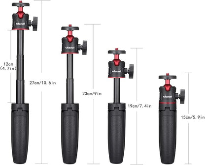 ULANZI MT-08 Extension Pole Tripod, Mini Selfie Stick Tripod Stand Handle Grip for Osmo Pocket3 Webcam iPhone 11 Pro Max Smartphone Canon G7X Mark III Sony ZV-1 RX100 VII A6400 A6600 Cameras Vlogging