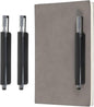 PATIKIL 2 Pcs Adhesive Pencil Holders, 105mm Long Universal Pencil Clip Silicone Pen Holder Office Pen Organizer for Desk Wall Clipboard Notebook Tablet Case Stylus, Black