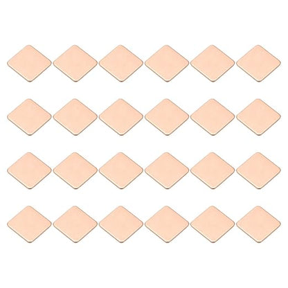 PATIKIL Copper Heatsink Pad Shims, 24 Pcs 15x15x1mm Copper Pad Shim IC Chipset GPU CPU Thermal Heatsink for Cooling Laptop Desktop Computer