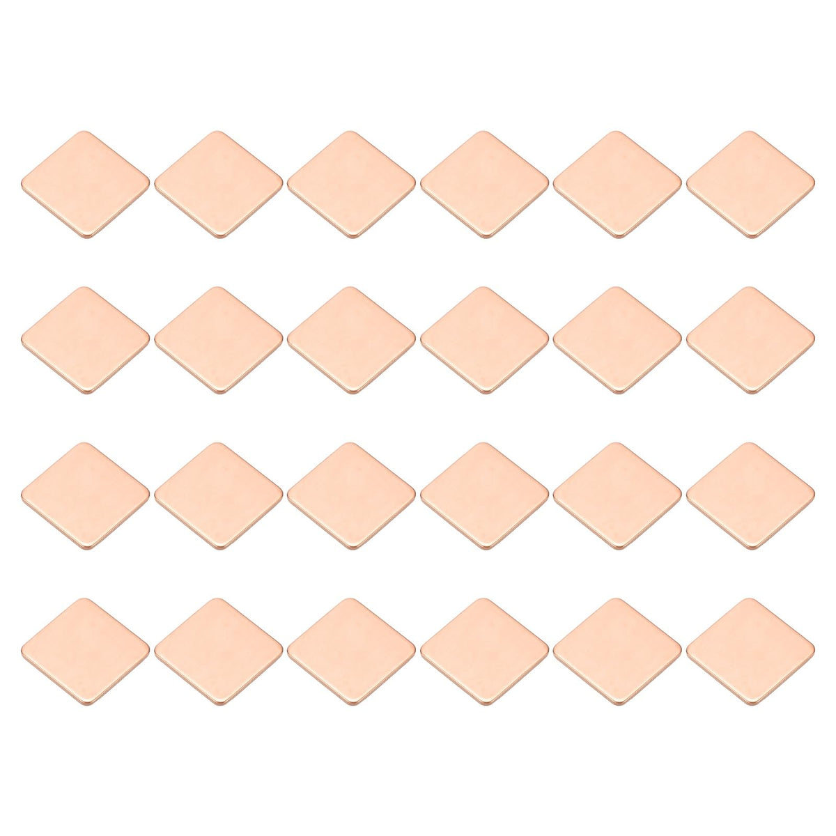 PATIKIL Copper Heatsink Pad Shims, 24 Pcs 15x15x1.5mm Copper Pad Shim IC Chipset GPU CPU Thermal Heatsink for Cooling Laptop Desktop Computer