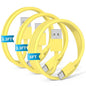 3-Pack Yellow [3.3FT+3.3FT+6FT] USB A to USB C Cable，USB to USB C Car Carplay Cable for iPhone 16 15 Pro Plus Pro Max，for iPad Pro/Air/Mini，for Samsung S24/S23/S22/S21，for MacBook Pro/Air and More