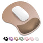 ITNRSIIET Ergonomic Mouse Pad, Cushioned Gel Wrist Rest, Non-Slip Base, Smooth Surface, Cute Multi-Color, 9.5 x 8.2 in, White