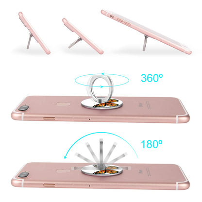 Bonoma Finger Ring Stand, 3 Pack Butterfly 360 Degree Rotation Phone Ring Stand Grip Holder Compatible with Smartphones and Tablets