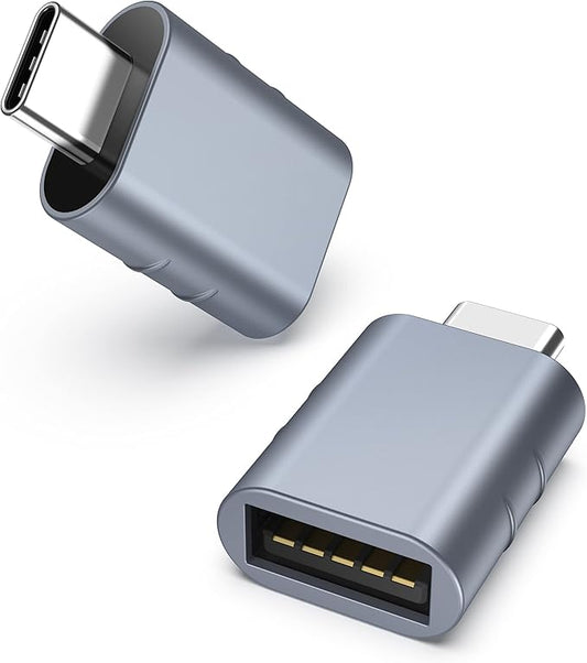 Syntech USB C Male to USB3 Female Adapter Compatible with iPhone 17 Pro Max iMac 2021, iPad Pro 2021, MacBook Pro 2020 / Air 2020 and Other Type C or Thunderbolt 5/4 Devices Blue, Pack of 2