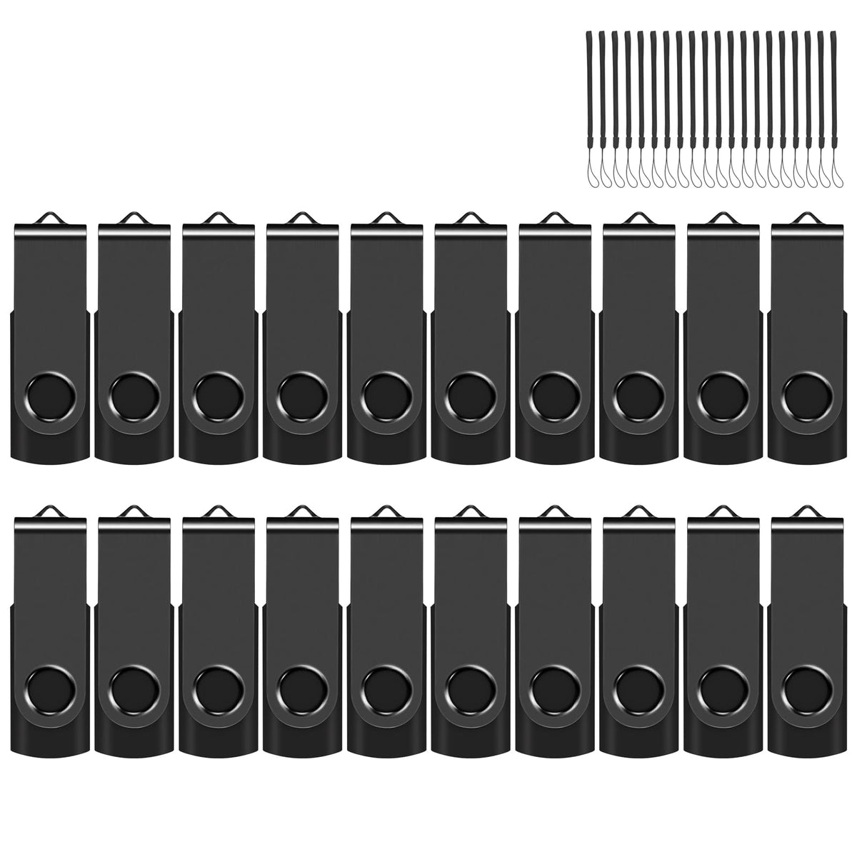 16GB 50-Pack USB Flash Drives Bulk EASTBULL USB 2.0 Thumb Drive,Gold