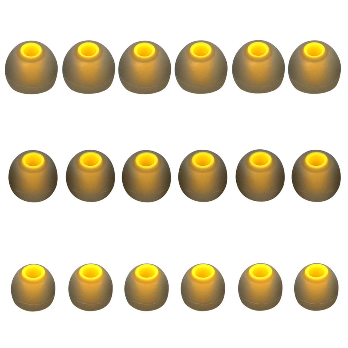 MMYQXI 54 PCS Silicone Replacement Earbud Tips Earbud Cap Eartips Fit for in-Ear Earbuds(Inner Hole 3.8mm -5.1mm) Headphones Earbud Rubber Tips S M L