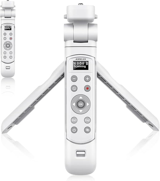 AODELAN for Nikon Camera Tripod with Rechargeable Wireless Shutter Release,Shooting Grip Remote Control Handle for P1000,P950,B600,A1000,Z6 II,Z30,Z50,Z5,Z7 II,Z fc,Z f,Z6 III,Z50 II,P1100,Z5II(White)
