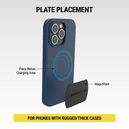 Scosche MPLT54T-2PKBP0 MagicMount Replacement Plate Kit for Magnetic Car Phone Mount Holder, Metal Plates w/Extra Strength Hold for Smartphone, Tablet, Magnet Cell Phone Stand & Phone Case, Pack of 2