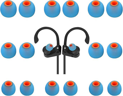 Earbud Tips Ear Bud Tips Soft Anti Slip Washable and Reusable Silicone Replacement Earbud Tips Fit Most in-Ear Earbuds(Inner Hole 3.8mm -5.1mm) 18pcs S M L