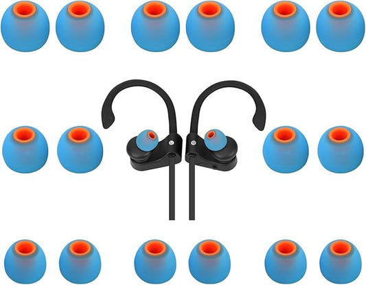 Earbud Tips Ear Bud Tips Soft Anti Slip Washable and Reusable Silicone Replacement Earbud Tips Fit Most in-Ear Earbuds(Inner Hole 3.8mm -5.1mm) 18pcs S M L