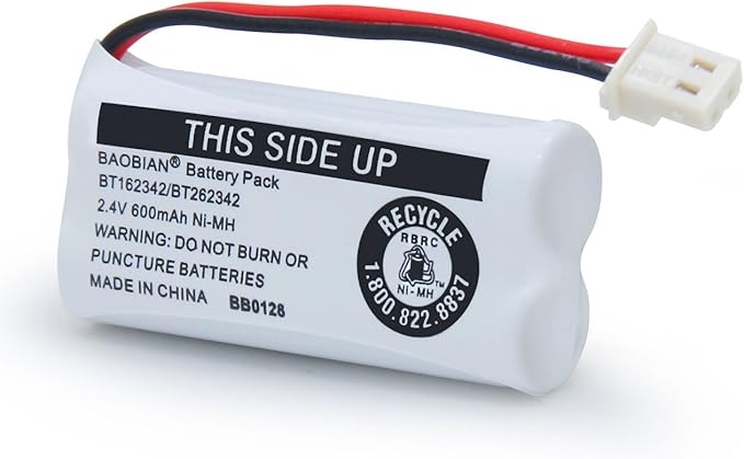 BT162342 BT262342 Battery Compatible with for BT183342 BT283342 BT166342 BT266342 VTech CS6114 CS6419 CS6719 at&T EL52300 CL80111 Cordless Phone(Pack of 4)(Pack 0f 4)