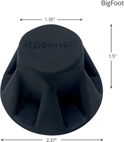 Speaker Isolation Feet – 8-Pack 1.5" Bigfoot Rubber Pads by Hudson Hi-Fi – Non-Adhesive, Anti-Vibration Feet for Turntables, Subwoofers, Amplifiers – 50 Duro, Non-Skid Audio Bumpers