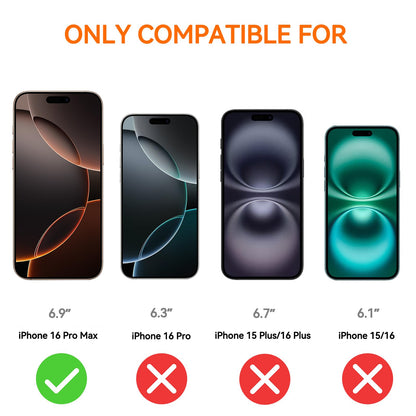 Focuses 4 Pack Anti Blue Light Screen Protector for iPhone 16 Pro Max [6.9 inch] with Installation Frame,9H+ Anti Blue Light Tempered Glass, Anti-Scratch, Case Friendly